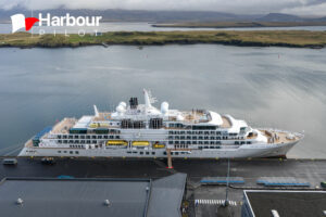 Silver Endeavour berthed Passenger Terminal Reykjavik.